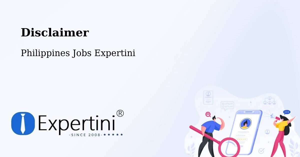 Disclaimer - Philippines Jobs Expertini